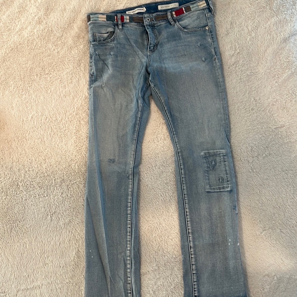 Anthropologie Light Wash Straight Leg Jeans